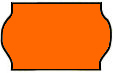 CT9 Labels, 32 x 19mm, 1000 Labels per Roll, Fluorescent Orange, 24 Roll Pack