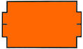 Nor C Labels, 33 x 19mm, 800 Labels per Roll, Fluorescent Orange, 30 Roll Pack