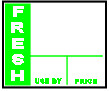 Sato A4 Labels, 30 x 25mm, 480 Labels per Roll, Printed - FRESH, White, 50 Roll Pack, Permanent